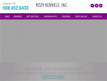 Tablet Screenshot of kozy-kennels.com
